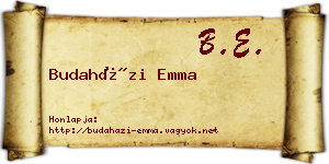 Budaházi Emma névjegykártya