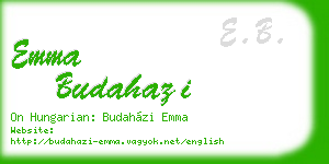 emma budahazi business card
